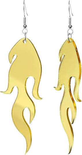 Acrylic Flame Drop Earrings