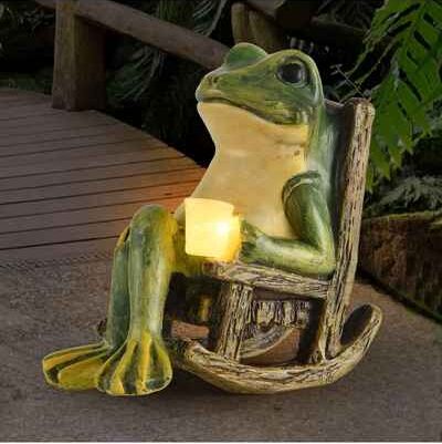 FOXMIS Miniature Frog Statue